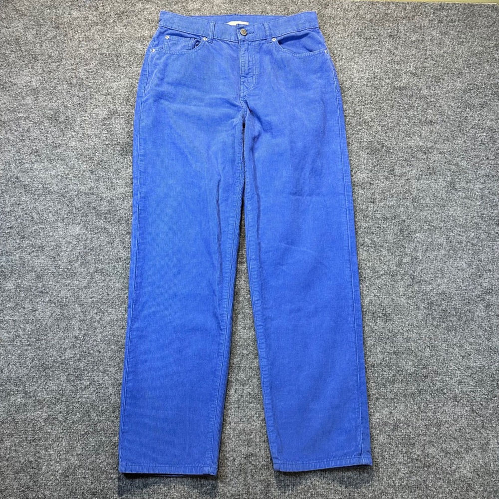 BDG Pegged Cowboy Pants Womens 26 Blue Corduroy High Rise Straight Leg Vintage
